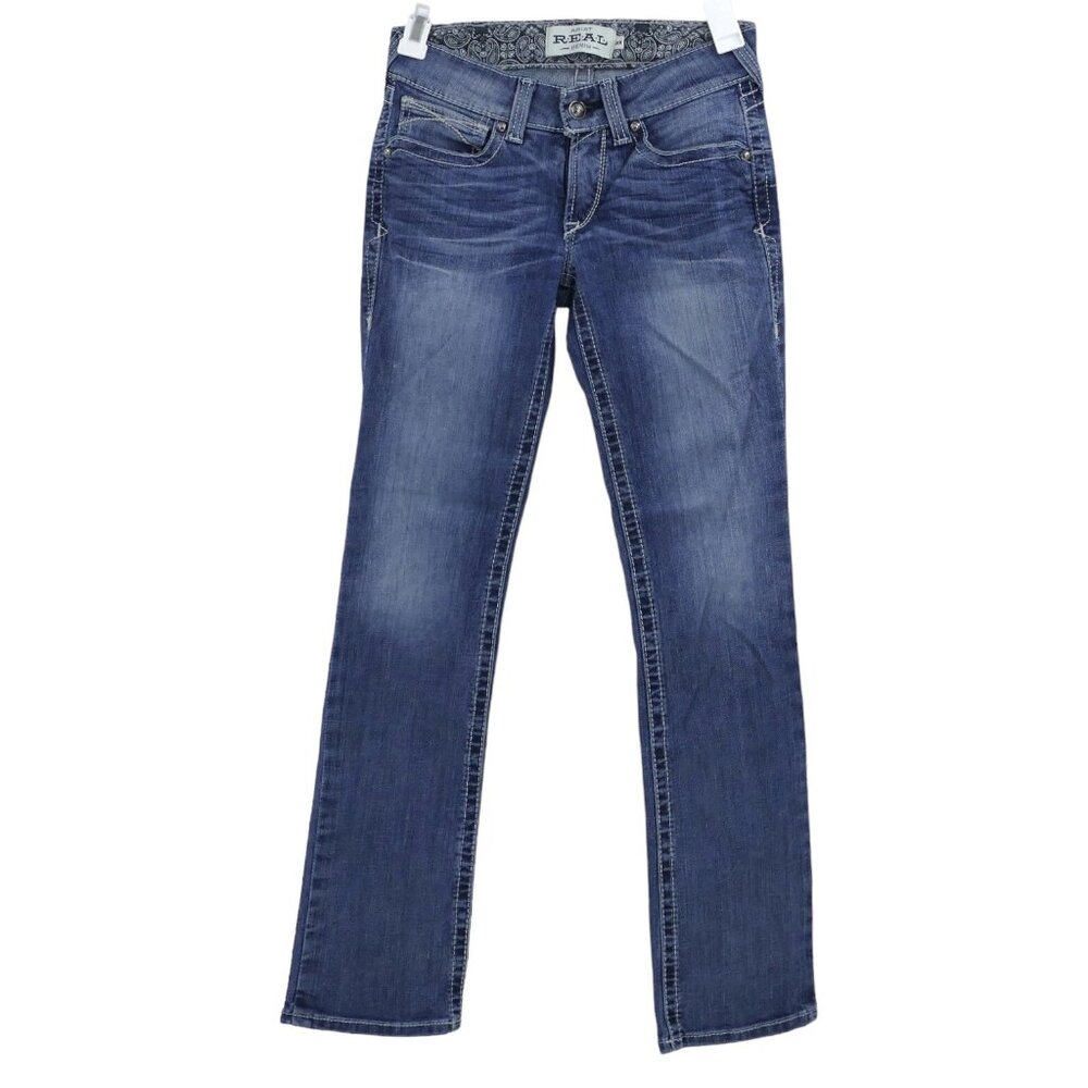 Womens Ariat REAL Denim Size 26R  Blue Straight Jeans